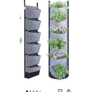 Vicodin Wall Garden Planter 6 Pocket Vertical Gray New